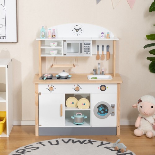 Wooden play kitchen - kitchen, kids