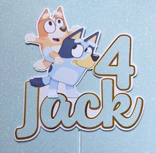 personalised Bluey inspired cake topper any age/name