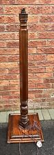 Antique Standard Lamp Stand Mahogany Carved Column And Base