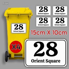 x4 WHEELIE BIN NUMBERS CUSTOM