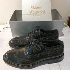 VIVIENNE WESTWOOD Mens UK 8 / EU 41 SHOES Brogues Oxford Lace Wing Tip Black