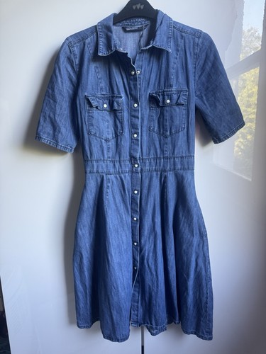 Zara light women denim dress - light, women's