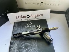 Parker Duofold Centennial Black Mosaic fountain pen 18K medium gold nib