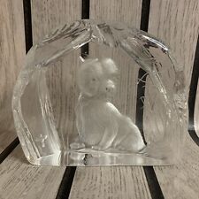 Vintage Capredoni Dartington Crystal Signed West Highland Terrier Paperweight