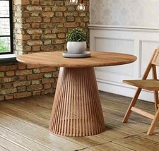 Round natural solid acacia - natural,