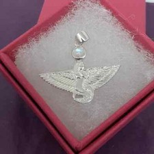 Isis Winged -Moonstone - Sterling Silver 925 Pendant - New beginnings -Abundance