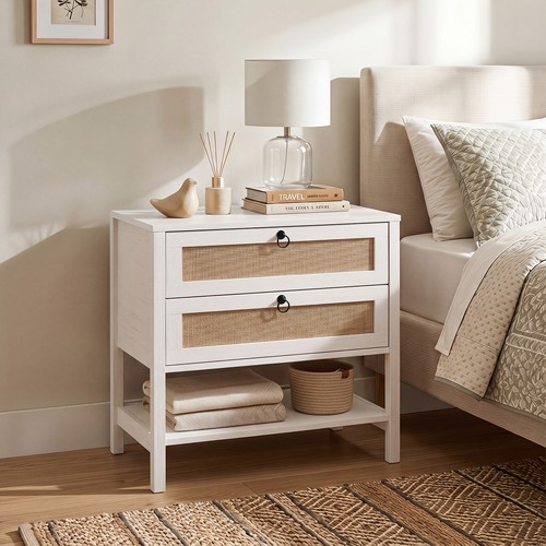 Wide bedside cabinet - cabinet, boho