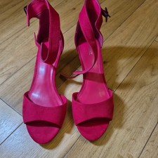 NEXT PINK STRAPPY SANDALS UK 6 KITTTEN HEEL