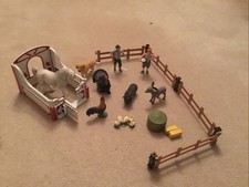 Lovely Collection Of Schleich Farm Animals With The Farmer And Wife