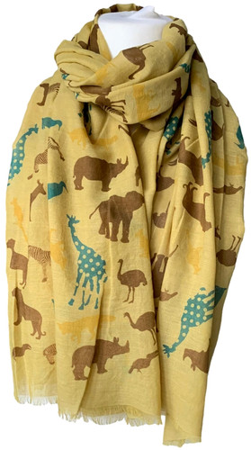 Elephant scarf ladies rhino - elephant,