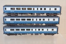 AIRFIX RAKE of 3 BR INTERCITY BLUE GREY MK2 2nd CLASS BRAKE COACH om