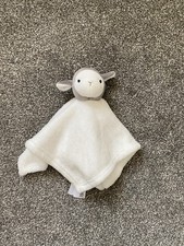 Primark Sheep Lamb Grey White Soother Soft Toy Comforter Blankie Fleece