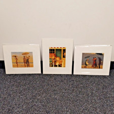 Jack Vettriano x 3 Mounted Beach Holiday Prints Bundle 30cm x 25cm Artwork