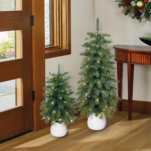 3ft silver glitter potted - 3ft,