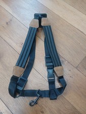 Saxophone Rayzm Neck Strap. Black Leather. Adjustable. Kids.