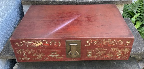 Large antique chinese - chinese, red