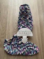 Hand knitted NARVIK Ladies socks 100% New Pure WOOL UK5-6 EU38-39 Multi