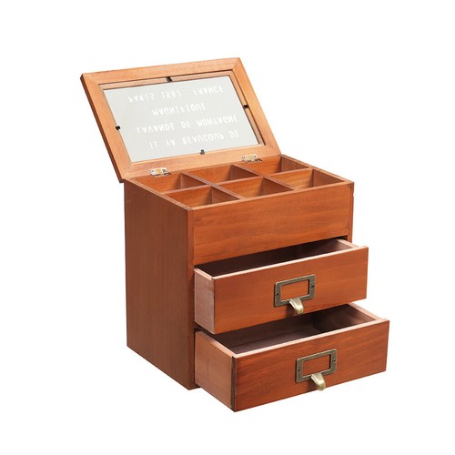 Grid wooden watch display - 6,