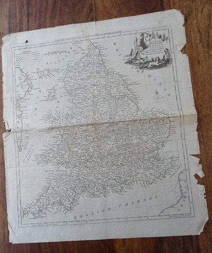 1790 map england divided - map, of