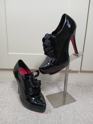 Faith black patent heels - patent, size