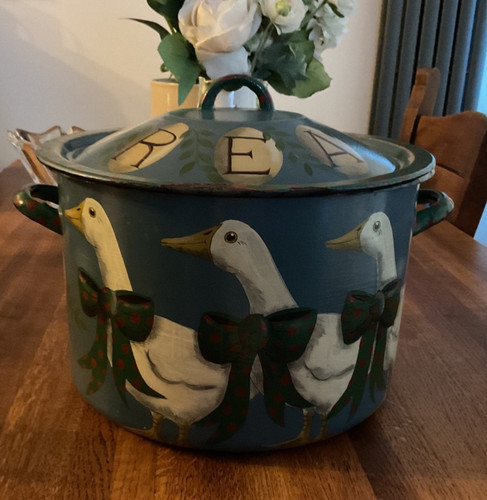 Vintage hand painted enamel - vintage,