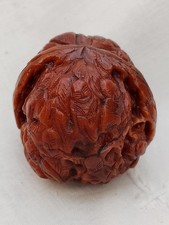 Vintage Carved Real Walnut Monks Figures