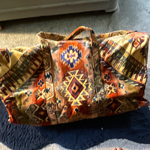 Multicolour aztec carpet - aztec,