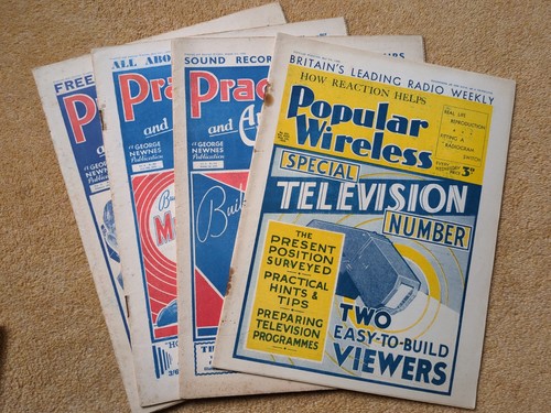 Four 1930s radio magazines - 1930s,