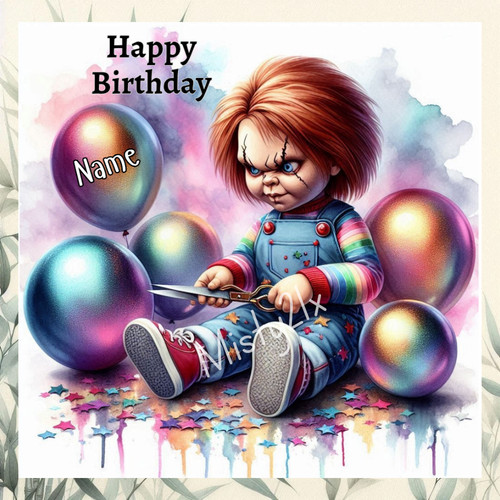 Personalised chucky greeting - chucky,