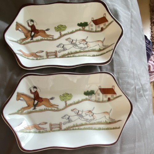 Coalport hunting scene - hunting,