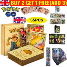 55PCS Pokemon Card Foil GOLD