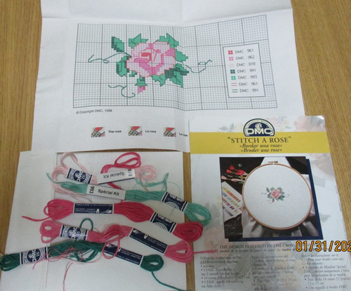 Dmc stitch rose cross - dmc,