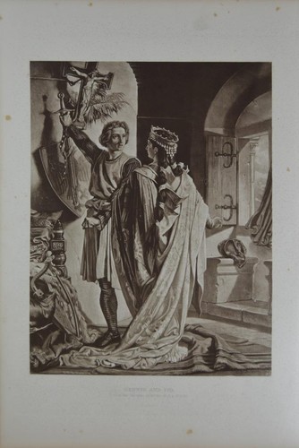 Antique art engraving - art, hedwig