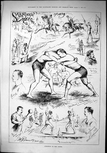 Old 1879 athletics wrestling - athletics,