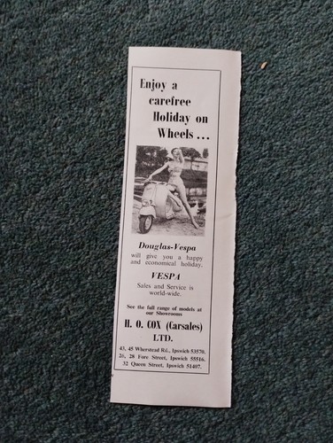 Sk266 ephemera 1958 advert - 1958,
