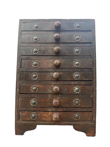 Vintage wooden drawer - wooden, 8-drawer