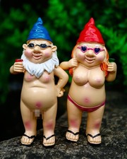 Garden gnome funny couple - gnome,