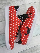 Ladies Red & White polka dot Trainer Style Shoes Disney Minnie Mouse holiday New