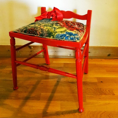 Vintage chair reupholstered - chair,