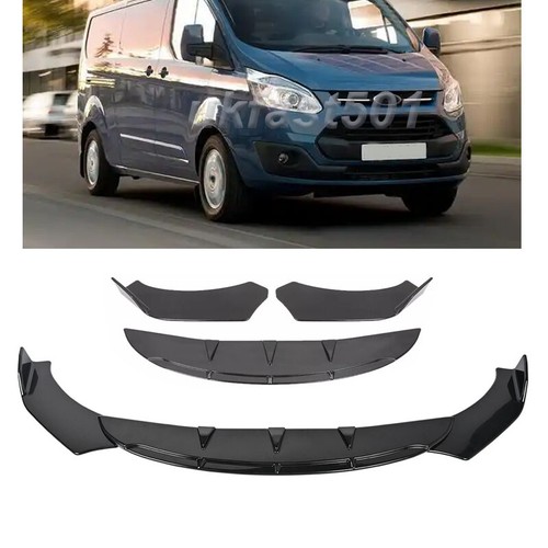Black front bumper lip lower - black,
