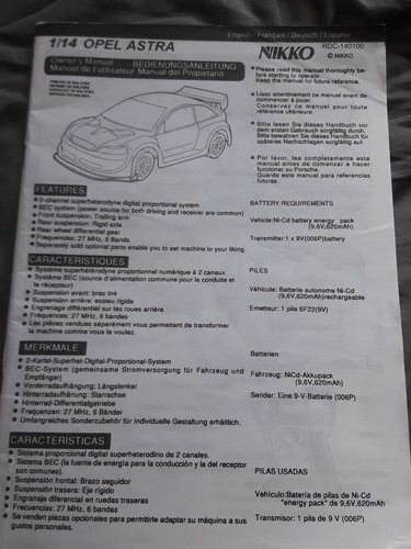 Opel astra volt rc - opel, 9.6