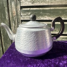 Small Vintage Belso Hammered Aluminium Teapot Camping, Caravan