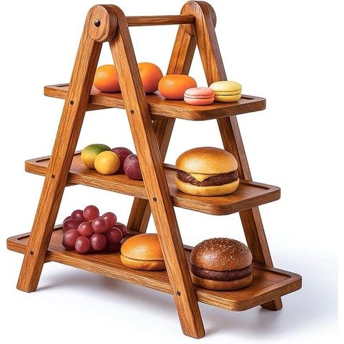 Tier wooden serving platter - 3,