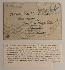 1942 WWII OAS 283 Battery EMS Hospital Aylesford Anti Tank Regt.  Military Cover