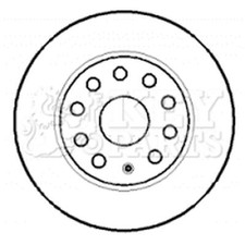 2x Brake Discs Solid For VW