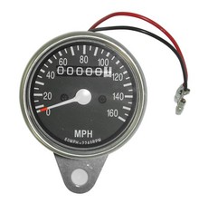 MOTORCYCLE SPEEDO AND REV COUNTER / TACHO PACK MULTI MPH / KMH CHROME FINISH