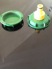 HOZE HOSEPIPE STILLAGE TANK MAUSER FINE THREAD REDUCER CAP TAP WATER 58mm BUTT