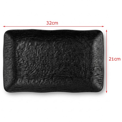 Black plates bowls food level - black,
