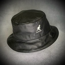 Kangol – Ultra Rare Prototype - Leather Bucket Hat – Made in GB - Vintage 80/90s
