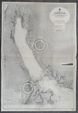 1922 (1941) Antique Map; Admiralty Chart 2000. Scotland, River Clyde. Gareloch